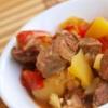 Main courses of beef stew dishes