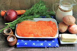 Step by step recipe for Finnish fish soup with cream