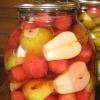 Pear compote with cinnamon for the winter Healthy drink with raspberries