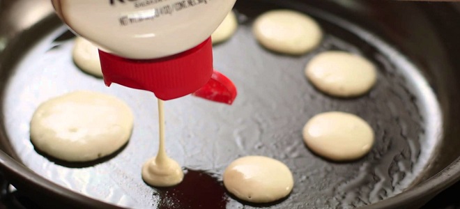 Pancakes in a bottle - an original idea of \u200b\u200bcooking your favorite dish