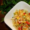 Options for preparing salads with Chinese cabbage and corn Beijing salad with corn and cucumber