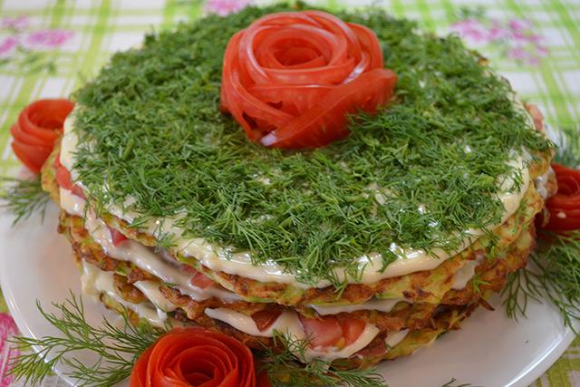 Cake made of zucchini. Culinary recipes. Step cooking