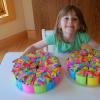 Homemade paper cake with surprises