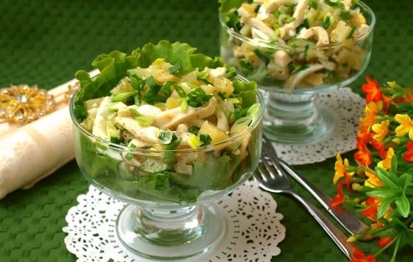 Calamari Salad with Pineapples