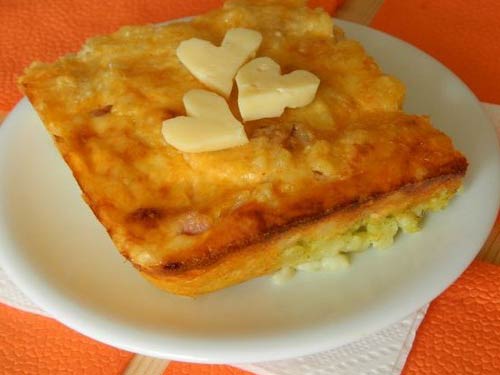 Pasta casserole with minced meat in the oven, with cheese, vegetables, step by step