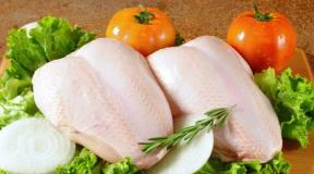 Chicken breast: weight and nutritional value