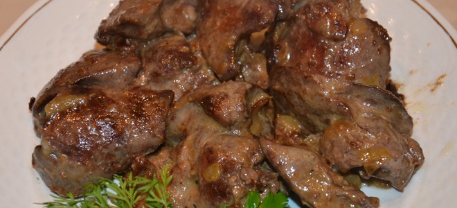 Fried liver with onions - soft and juicy