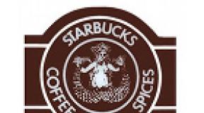 Gammelt Starbucks logo.  Starbucks historie