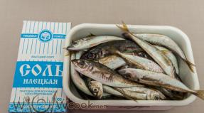 Salted horse mackerel at home, recipe with photo