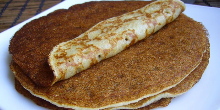 Pancakes trên tinh bột mà không có bột