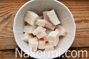 Lard pate with dill and garlic