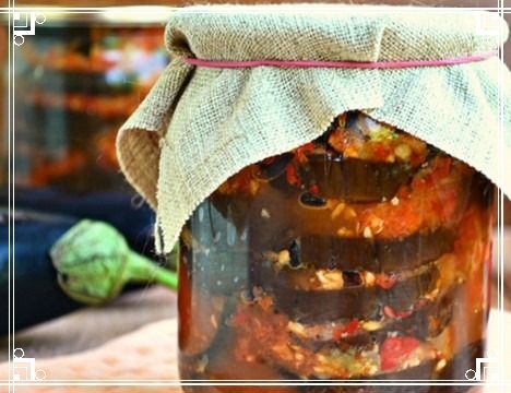 Spicy appetizer - eggplant twinkle for the winter, a step-by-step recipe