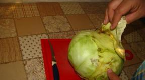 Softening cabbage leaves for cabbage rolls in the microwave