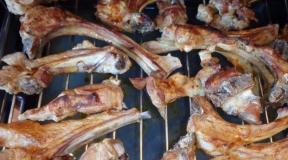 Grilled lamb ribs