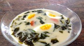 Delicious recipe for sorrel cabbage soup