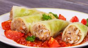 The most delicious cabbage rolls with cabbage and minced meat, step-by-step recipe