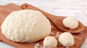 Lean pie dough: yeast-free recipe Lean pie dough with baking powder