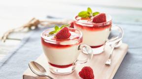 Panna cotta - step by step recipes for making vanilla, strawberry, chocolate or banana with a photo