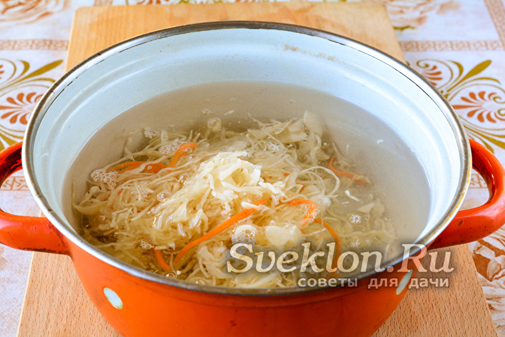 Lean cabbage soup from sauerkraut - Russian cuisine, video recipe