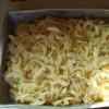 Pasta noodles with eggs in the oven