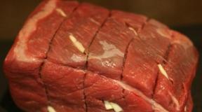 Teknologi til tilberedning af roastbeef Teknologi til tilberedning af roastbeef med tilbehør