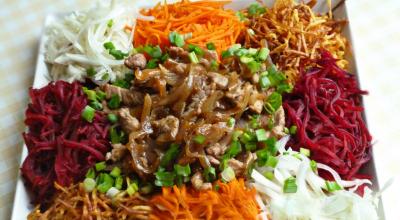 Step-by-step recipe for classic chafan salad